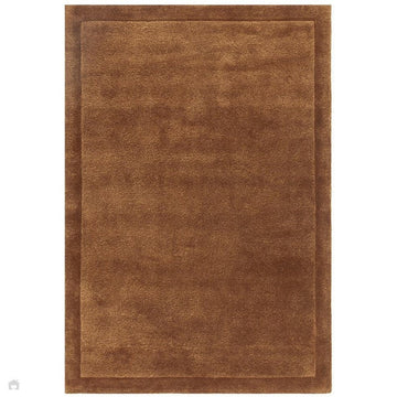 Rise Modern Plain Hi-Low Border Tonal Shimmer Hand-Carved High-Density Heavyweight Wool & Viscose Blend Rust Rug-Asiatic Carpets-Rug Love - The Most Loved Rug Store